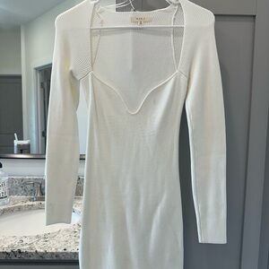 Knee length sweater dress